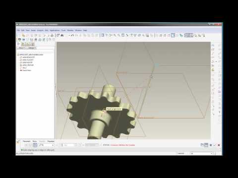 Sprocket mechanism with Pro/E WildFire 4.0