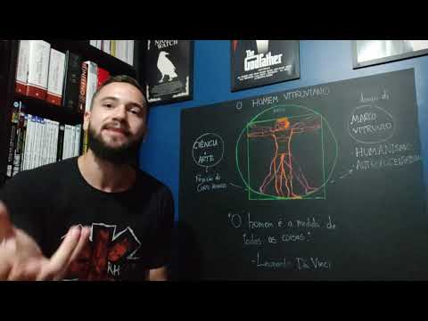 História e Filosofia - O Homem Vitruviano de Leonardo Da Vinci.