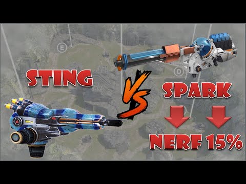 Sting vs Spark after nerf light weapons comparison war robots