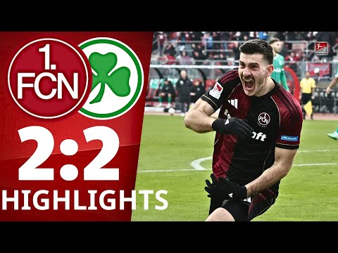 FC Nürnberg - SpVgg Greuther Fürth | 2:2 | Highlights | 2. Bundesliga, 15. Spieltag 2025/26