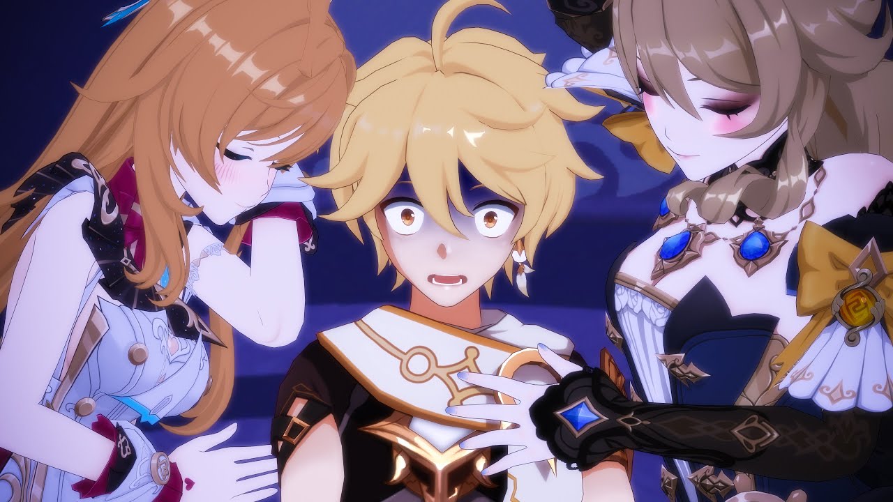 Aether Can't Sleep with Escoffier and Navia | Genshin Impact