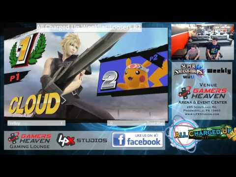 All Charged Up Smash 4 Weekly #21 - Fireboy (Cloud) vs Toad Man (Pikachu) - Loser's Round 2