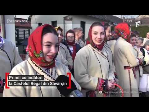 Primii colindători la Castelul Regal Săvârșin