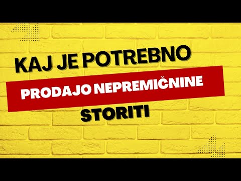 Kaj storiti/urediti pred prodajo nepremičnine?