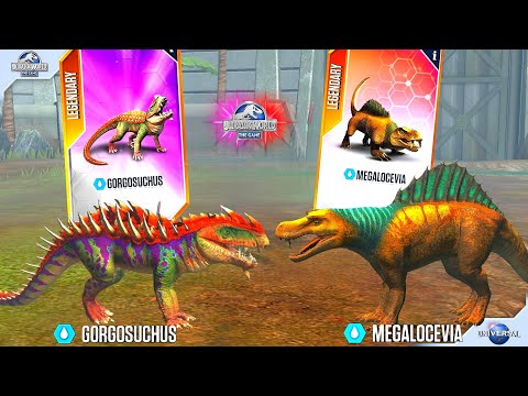 Megalocevia vs Gorgosuchus | Full Hybrid Comparison & Battle Review – Jurassic World The Game