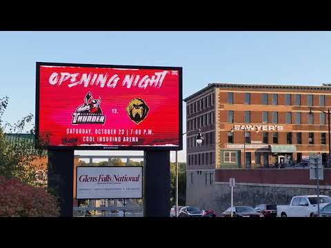Chris on the Adirondack Thunder opening night 2021 promo video