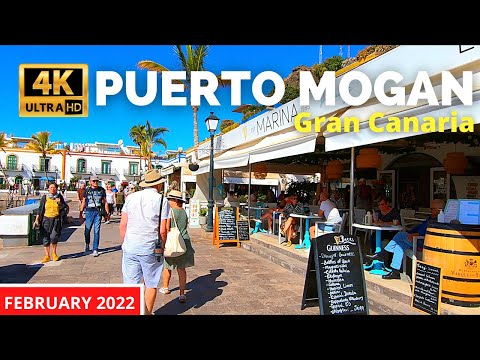 Gran Canaria Puerto de Mogan Walk 4K 🔴 February 22, 2022 Beach & Marina Little Venice