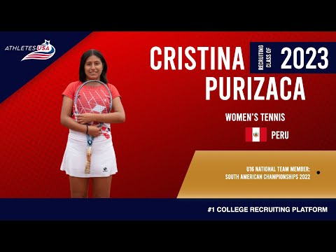 Women's Tennis | Video | Cristina Purizaca, Peru | Recruit 2023