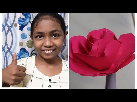 Rose flower made by Ashritha