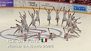 Ice on Fire 🇮🇹 SP - World Synchro 2025 - Synchronized skating