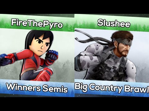 FireThePyro (Mii Brawler) vs. Slushee (Snake) - Big Country Brawl - Smash Ultimate WSFs