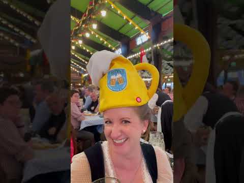 Oktoberfest! She found the fun at Oktoberfest! Prost! #munich #beer #hat #oktoberfest