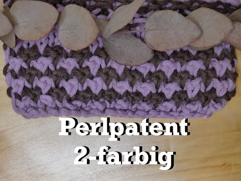 Perlpatent 2-farbig stricken, superleicht