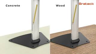 How to mount a Tablet Kiosk Floor Stand | PAD21-04 | Brateck