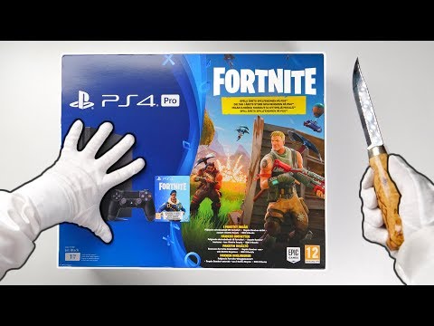 PS4 "FORTNITE" CONSOLE UNBOXING! Playstation 4 Pro Fortnite Battle Royale Bundle + Bomber Skin Video