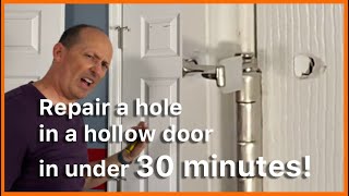 Repair a hole in a door UNDER 30 minutes!