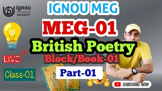 Ignou MEG-01 British Poetry Class-01 Block 01 (Geoffrey Chaucer)