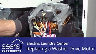 How to Replace an Electric Laundry Center Washer Drive Motor (Kenmore, Frigidaire)