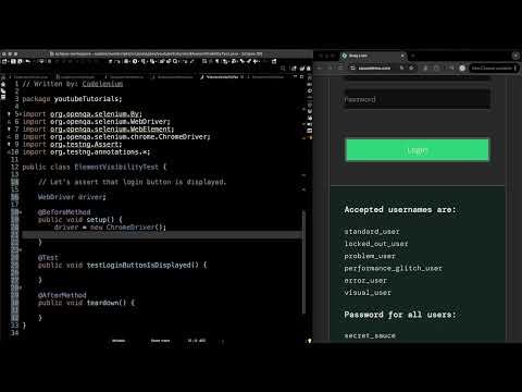 How To Assert Element Is Displayed Tutorial Selenium Testng Java