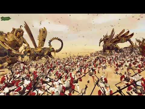 19 Necrosphinx VS 6840 Halberdiers - Tomb Kings - The Laboratory - Total War: Warhammer 2