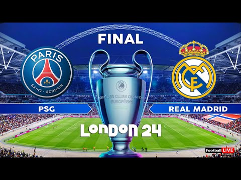 UEFA Champions League FINAL London 24 | PSG vs Real Madrid - Full Match | Mbappe vs Vinicius | PES