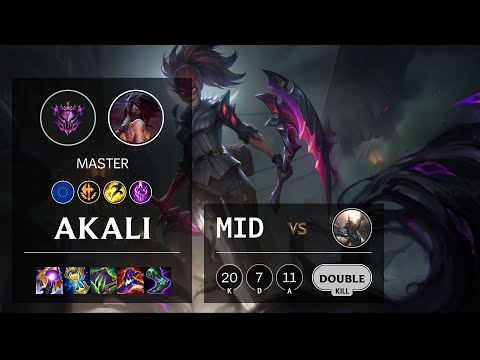 Akali Mid vs Pantheon - EUW Master Patch 11.18