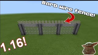 How To Build A Barb Wire Fence In MINECRAFT!