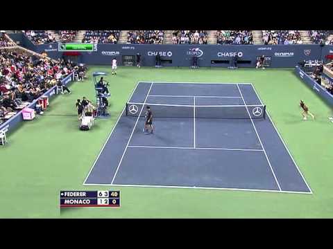 US Open 2011 Federer Monaco highlights