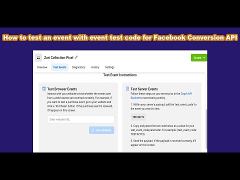 How to test an event with event test code | Facebook Conversion API