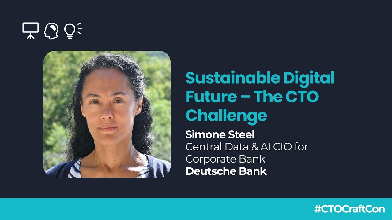 Sustainable Digital Future – The CTO Challenge    Simone Steel, Central Data & AI CIO for Corpora