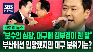 보수의 심장, 대구에 김부겸이 웬 말..부산에선 민망했지만 대구 분위기는? / SBS / 바로이뉴스