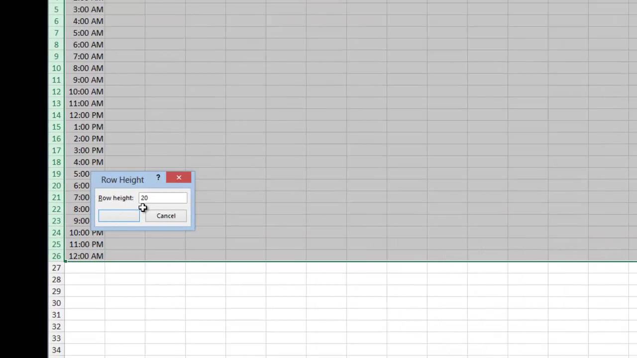 How to Create a 24 Hour Schedule in Microsoft Excel