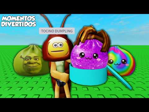 ABRIENDO DUMPLINGS CON EL TOCINO (MOMENTOS DIVERTIDOS) (ROBLOX)