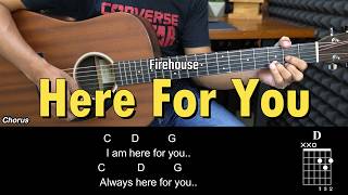 Here For You - Firehouse | EASY Guitar Tutorial with Chords - Guitar Lessons