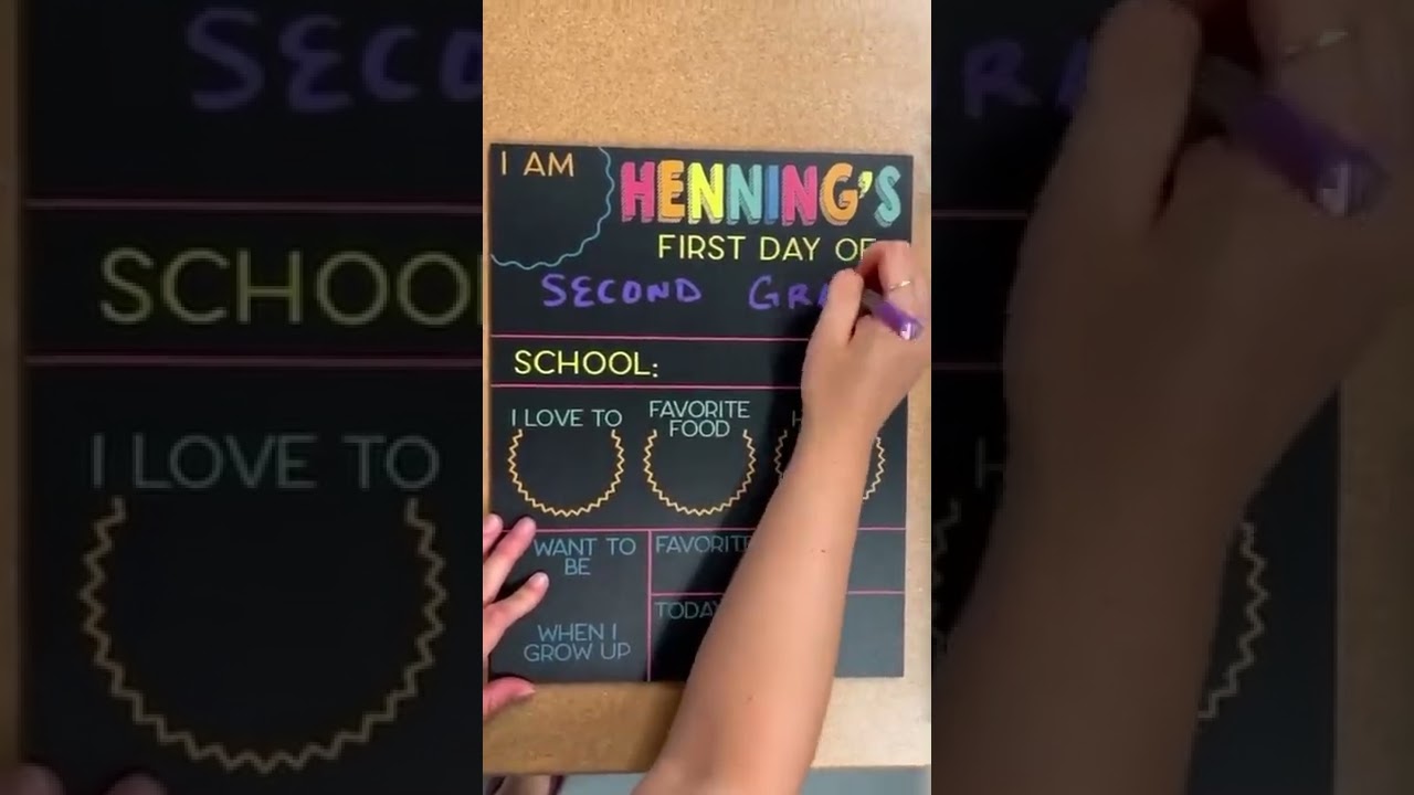 Personalized Reusable 2-in-1 First and Last Day of School Board Back to School  Kindergarten Sign