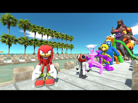 Knuckles vs Godzilla Burning COCONUT DEATH RUN - Animal Revolt Battle Simulator