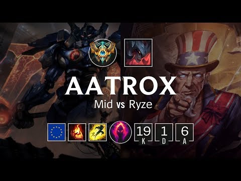 Aatrox Mid vs Ryze - EUW Challenger Patch 8.23