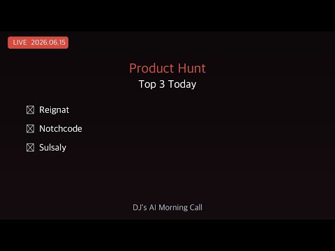 Product Hunt Top 3: Reignat, Notchcode, Sulsaly #Shorts