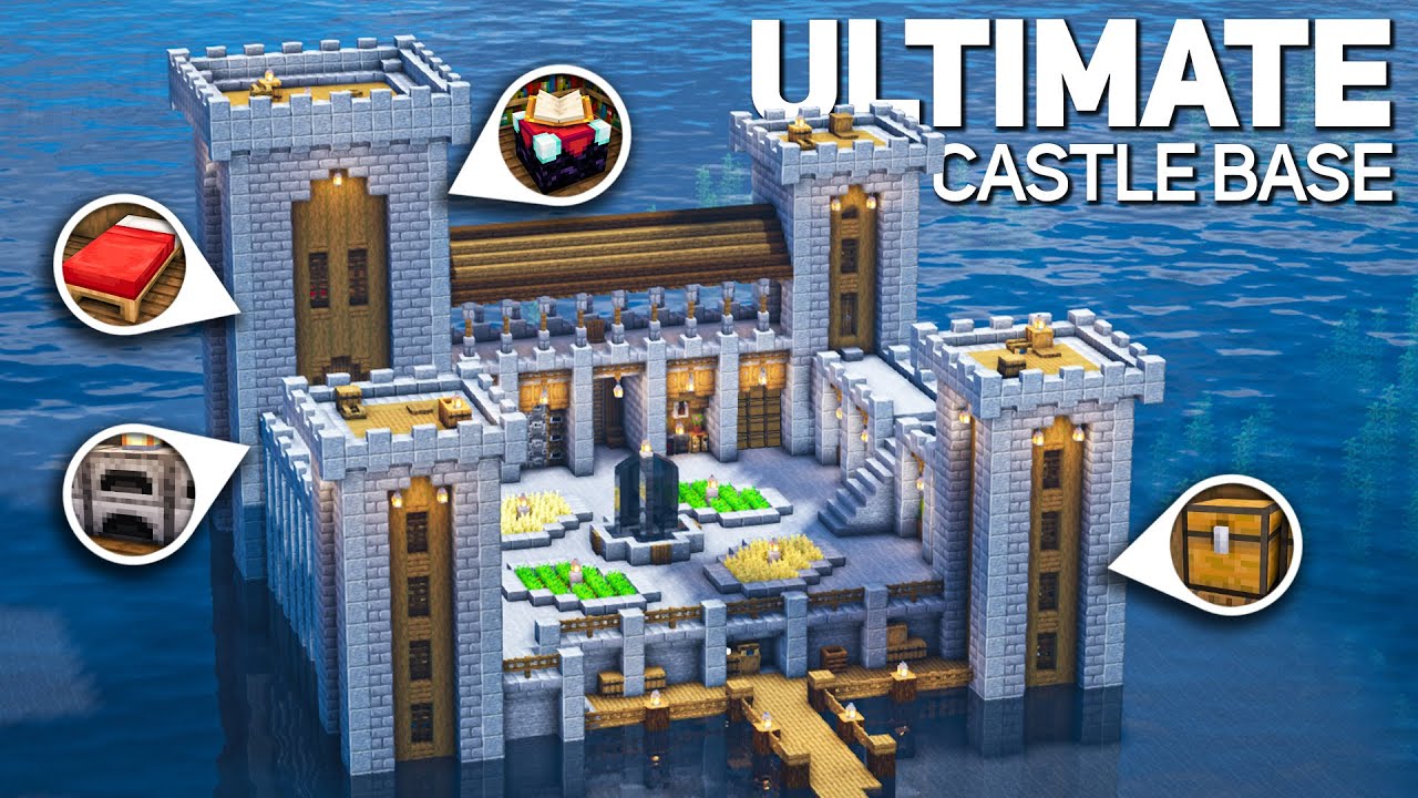 Minecraft Ultimate Castle Survival Base Tutorial (how to build
