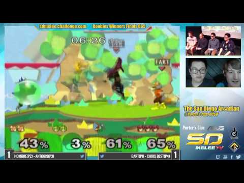 The San Diego Arcadian - Hombre + Anto619 vs BART + Chris Best - W.Finals - Melee