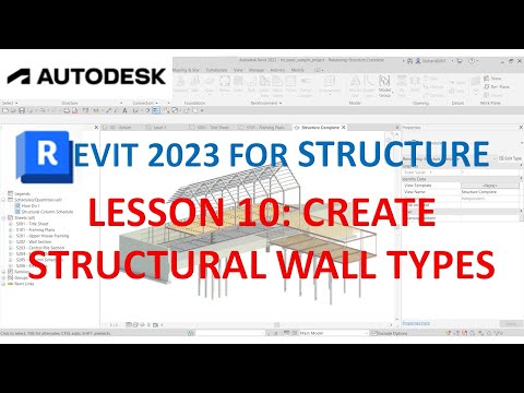 REVIT 2023 STRUCTURE: LESSON 10 - CREATE STRUCTURAL WALL TYPES