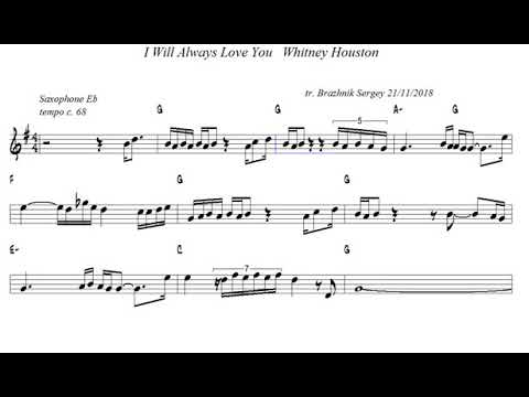 I Will Always Love You - Withney Houston SAX ALTO