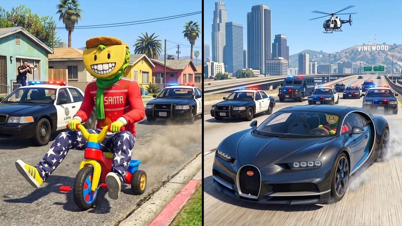 ESCAPANDO de la POLICÍA pero mi COCHE cada MINUTO es mas INCREIBLE!! - GTA 5 ONLINE