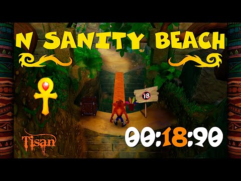 N. Sanity Beach Time Trial in 18s 900ms (Former World Record) | Crash N. Sane Trilogy