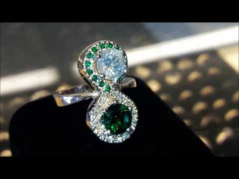 Making a White Gold Emerald Diamond INFINITY ring from Wax to Cast Tutorial