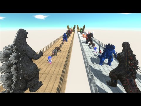 HEISEI GODZILLA VS SHIN GODZILLA DEATH RUN - Animal Revolt Battle Simulator