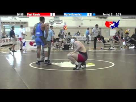 2012 Univ. WTT: 96 KG - Paul Rands (Navy MC) vs. Mario Gonzalez (Illini WC)
