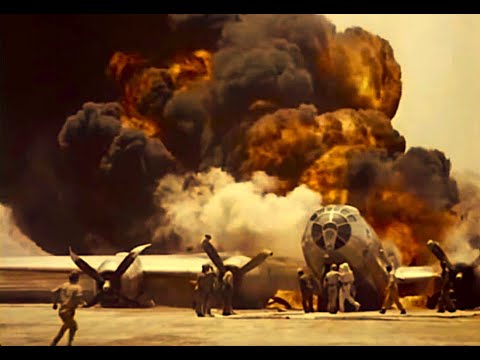 B-29 Emergency and Crash Landings on Iwo Jima - WWII Color Footage with P-51 Mustang Fighters