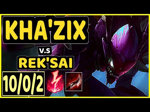 DJOKO (KHA'ZIX) vs REK'SAI - 10/0/2 KDA JUNGLE CHALLENGER GAMEPLAY - EUW
