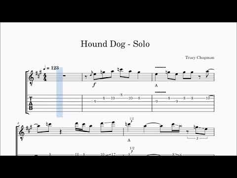 Hound Dog Guitar Solo Transcription (Tracy Chapman)
